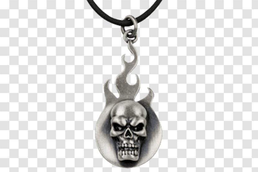 Locket Necklace Silver Charms & Pendants Jewellery - Clothing Accessories - Flame Skull Pursuit Transparent PNG