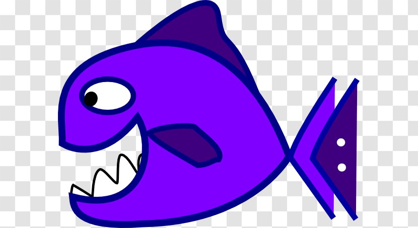 Shark Piranha Clip Art - Cobalt Blue - Mouth Open Cliparts Transparent PNG