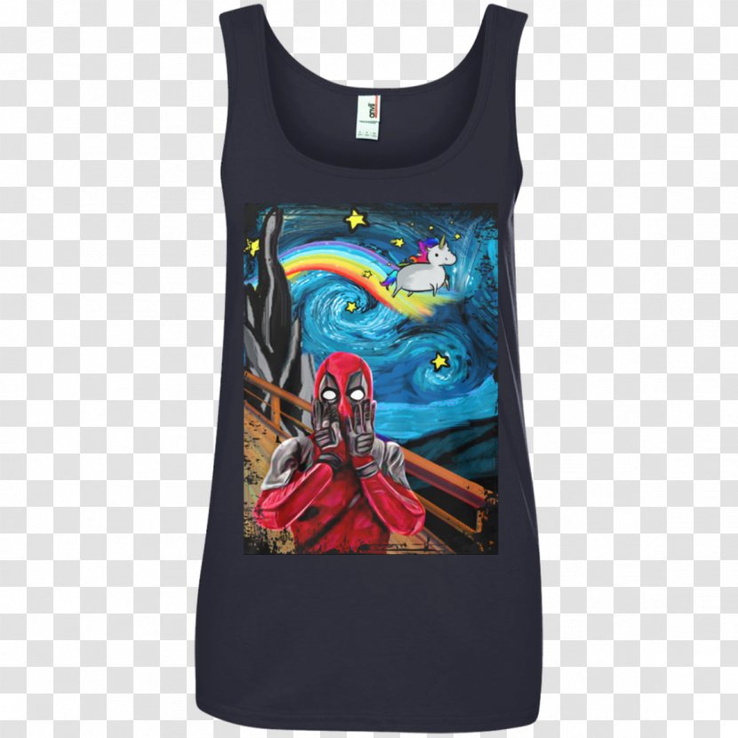 T-shirt Deadpool Hoodie The Starry Night YouTube - Clothing Transparent PNG