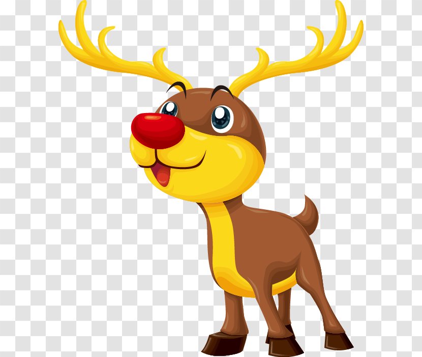 Animation - Hand-drawn Cartoon Deer Element Transparent PNG