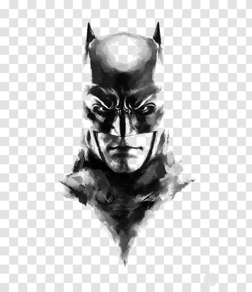Batman Joker Bane Art - Monochrome Transparent PNG
