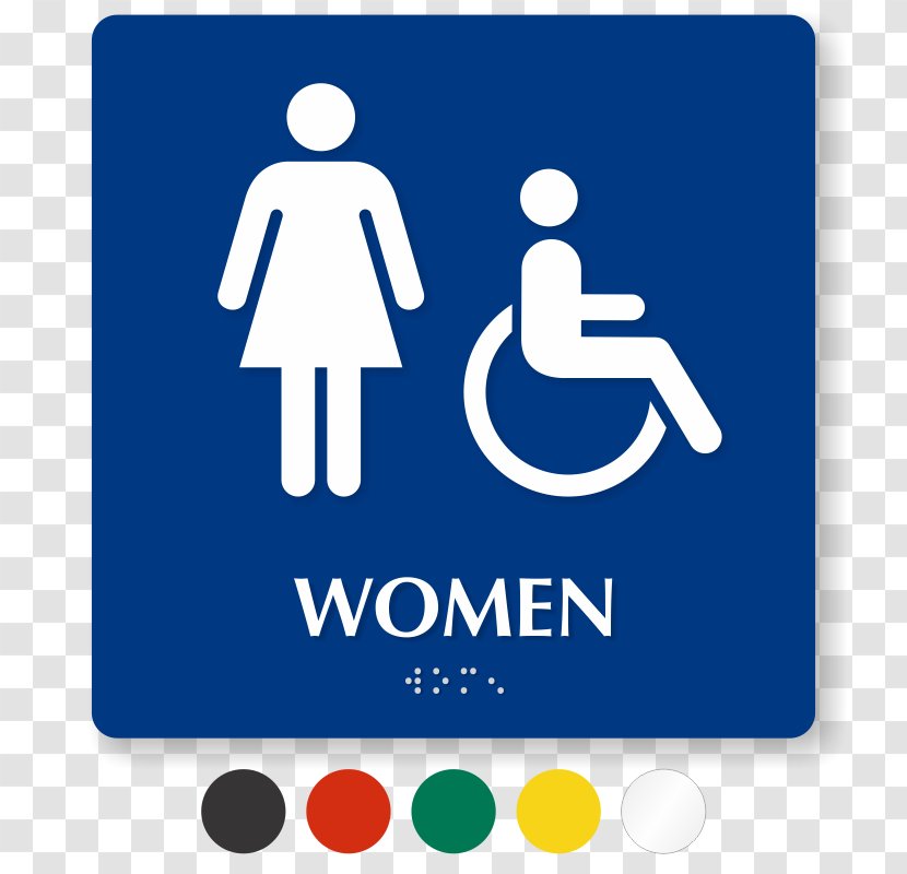 Unisex Public Toilet ADA Signs Bathroom - Woman Transparent PNG