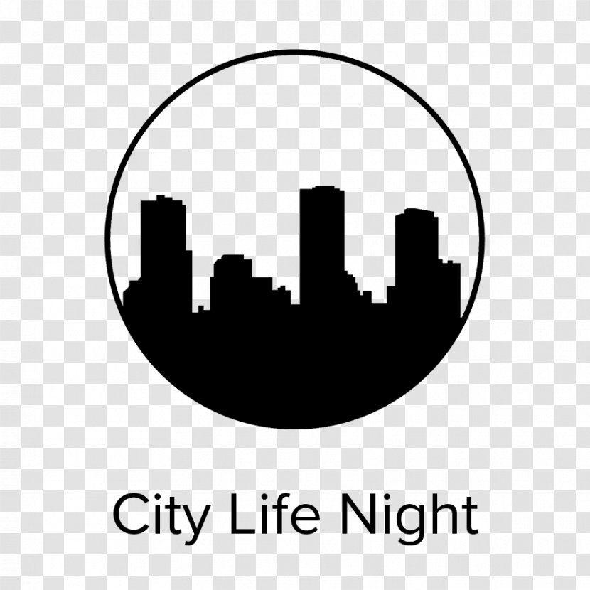 Logo Silhouette Church Black And White - City Life Transparent PNG