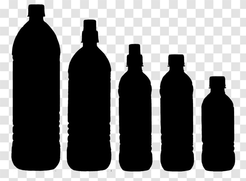 Glass Bottle Gas Cylinder Product Design - Blackandwhite - Wine Transparent PNG