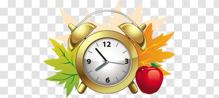 Alarm Clocks Table Clip Art - Leaf - Clock Transparent PNG
