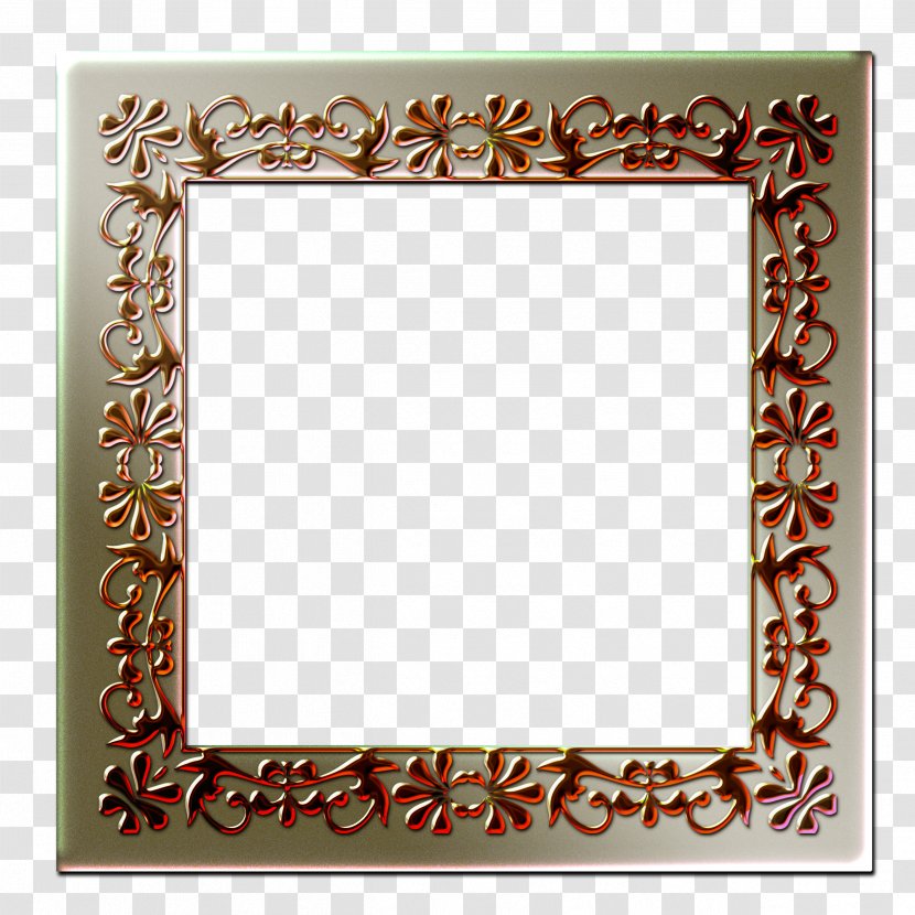 Picture Frames Rectangle Square Meter Pattern - Frame - Gold Transparent PNG