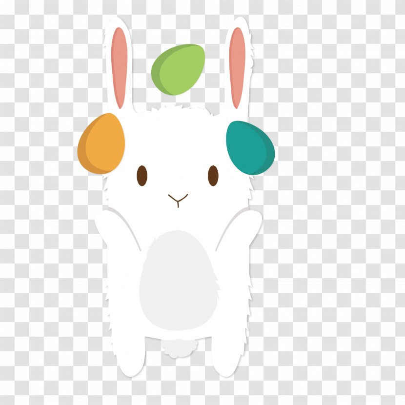 Easter Bunny Rabbit Text Illustration - Vector Cute Transparent PNG