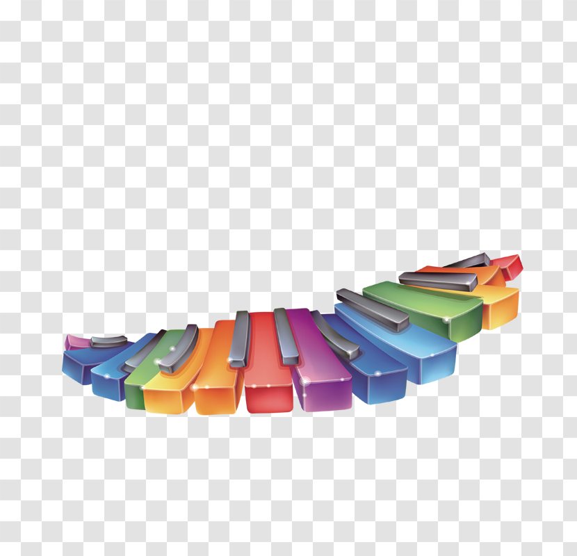 Colorful Piano 4K Resolution - Tree - Keyboard Transparent PNG