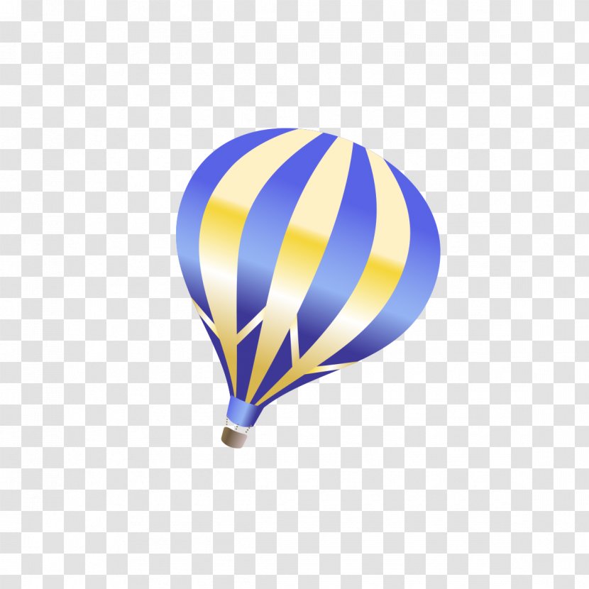 Hot Air Balloon Icon - Blue Transparent PNG