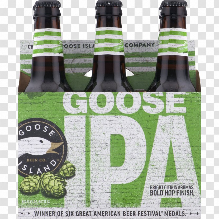 Beer Goose Island Brewery India Pale Ale - Glass Bottle Transparent PNG