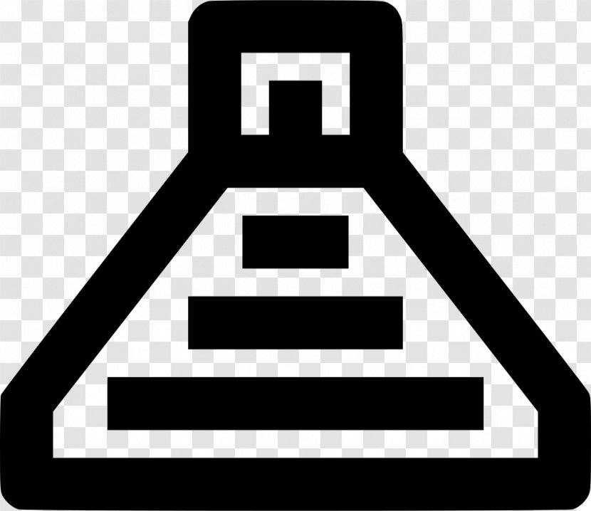Ziggurat Icon - Triangle - Black And White Transparent PNG
