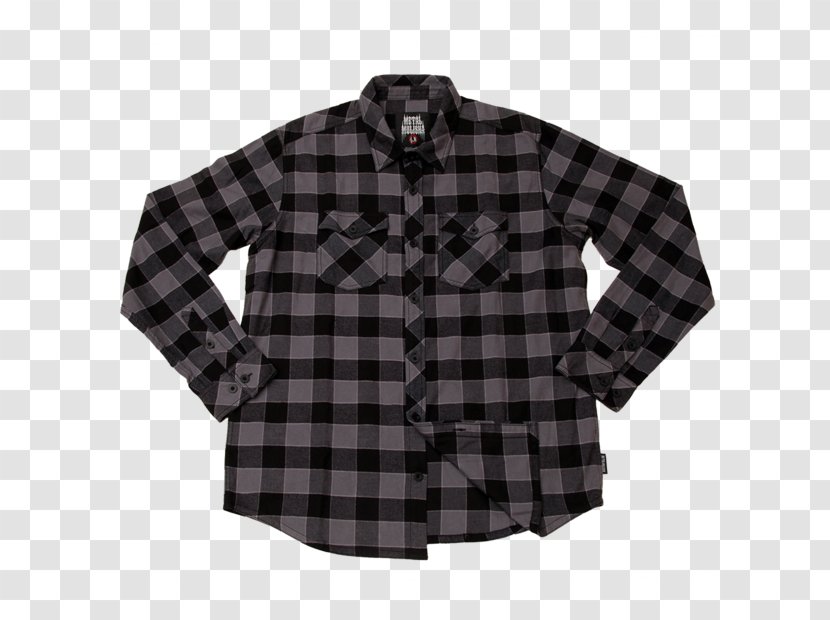 T-shirt Sleeve Tartan Flannel - Metal Mulisha Transparent PNG