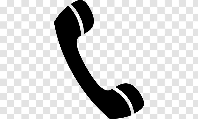 Telephone Mobile Phones Clip Art - Monochrome - Fone De Ouvido Transparent PNG