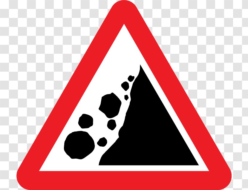 Traffic Sign Rock Warning United Kingdom - Royaltyfree Transparent PNG