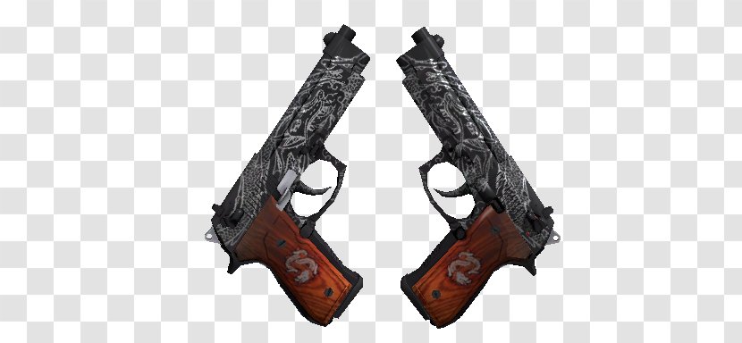 Counter-Strike: Global Offensive Dual Berettas Dualing Dragons Glock 18 Cobalt Quartz - Gun - Firearm Transparent PNG