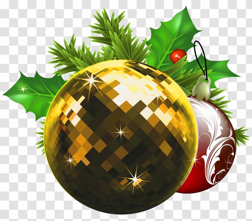 Christmas Ornament Tree Cat - Balls Clipart Image Transparent PNG
