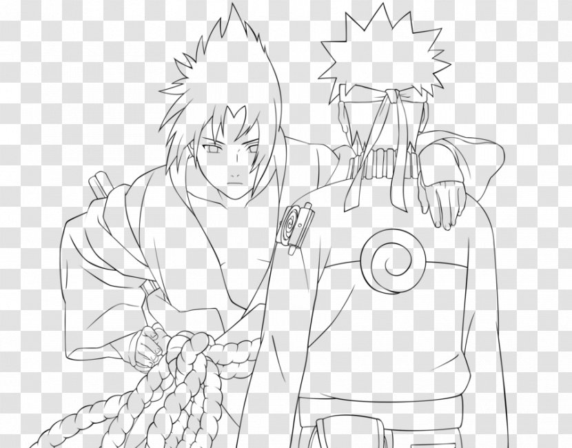 Sasuke Uchiha Naruto Uzumaki Line Art Hinata Hyuga Sketch - Tree Transparent PNG