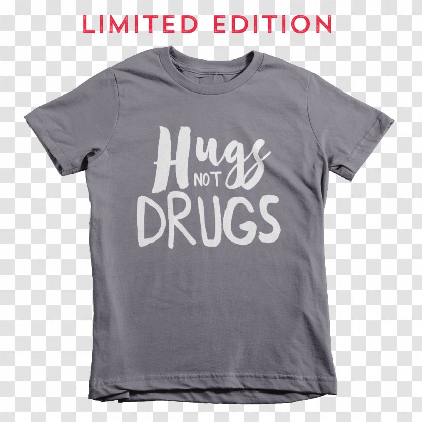 T-shirt Sleeve Tea Geometry Winter - Black - Hugs Not Drugs Transparent PNG