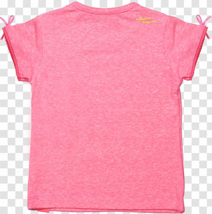T-shirt Shoulder Sleeve Blouse Pink M - Active Shirt Transparent PNG