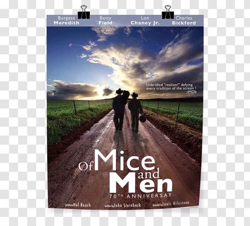 Of Mice And Men Film Poster Book - Man On The Eiffel Tower - Advertising Transparent PNG