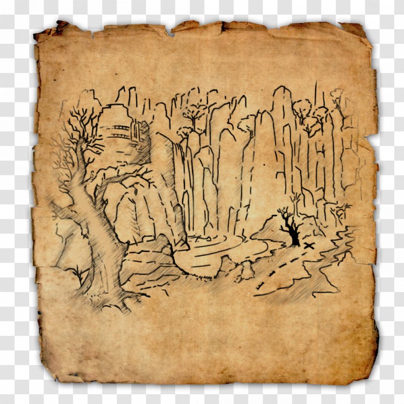 The Elder Scrolls Online II: Daggerfall Treasure Map - Wood - Your Time Transparent PNG