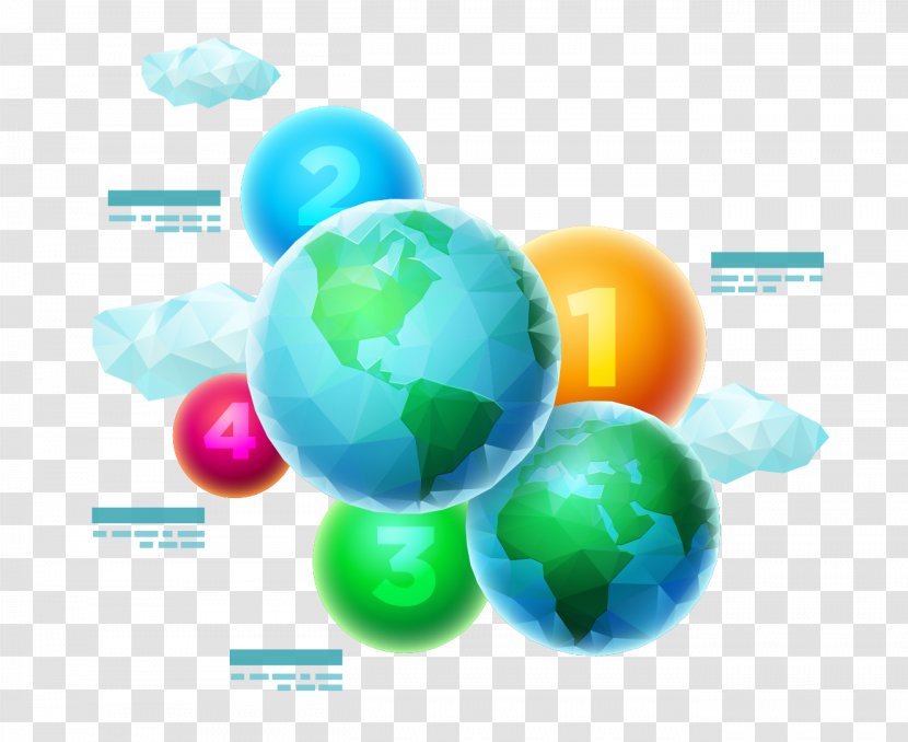 Polygon Infographic Computer Graphics - Ball - Vector Ppt Transparent PNG