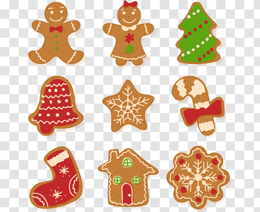 Christmas Cookie Gingerbread Euclidean Vector - Man - A Combination Of Holiday Cookies Transparent PNG