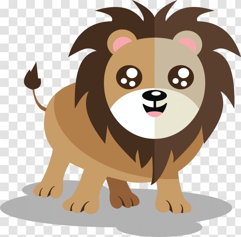 Lion Cartoon Animal Drawing - Mammal - Vector Transparent PNG