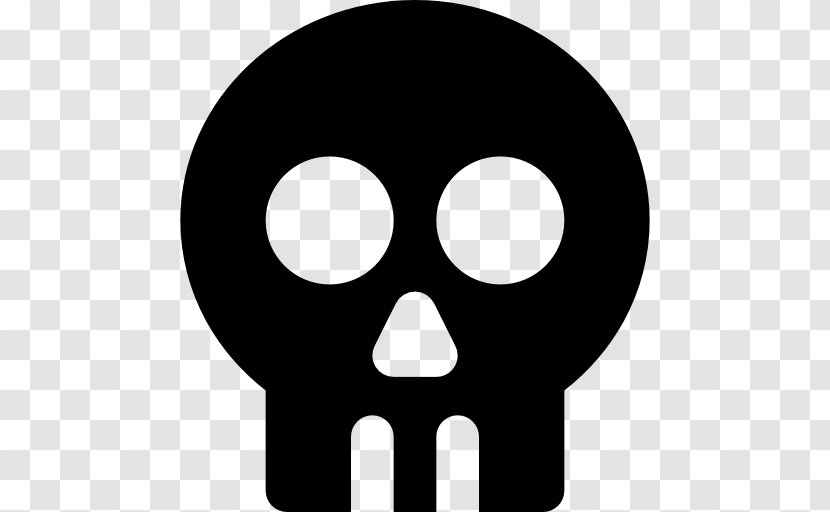 Black And White Bone Symbol - Skull Transparent PNG