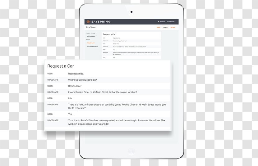 Sayspring, Inc. Computer Software Designer Project Multimedia - Prototype - Mockup Transparent PNG