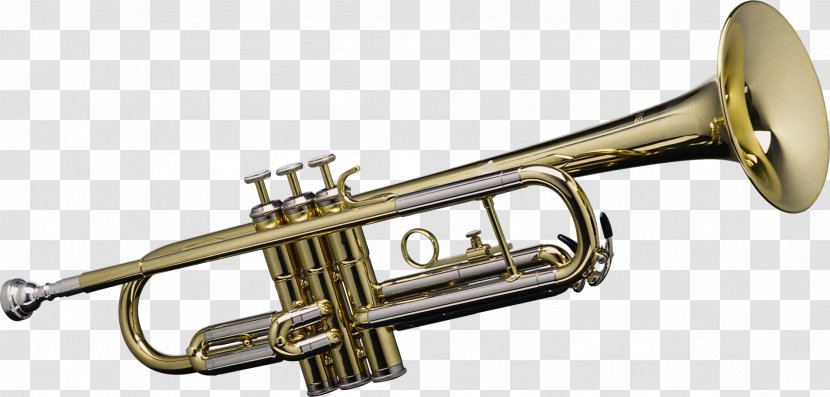 Trumpet Musical Instruments Saxophone Trombone - Cartoon Transparent PNG