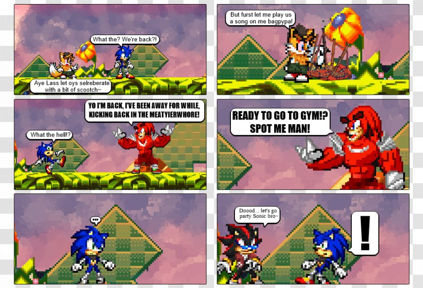 Sonic Boom Knuckles The Echidna Hedgehog Ariciul Comics - Archie Transparent PNG