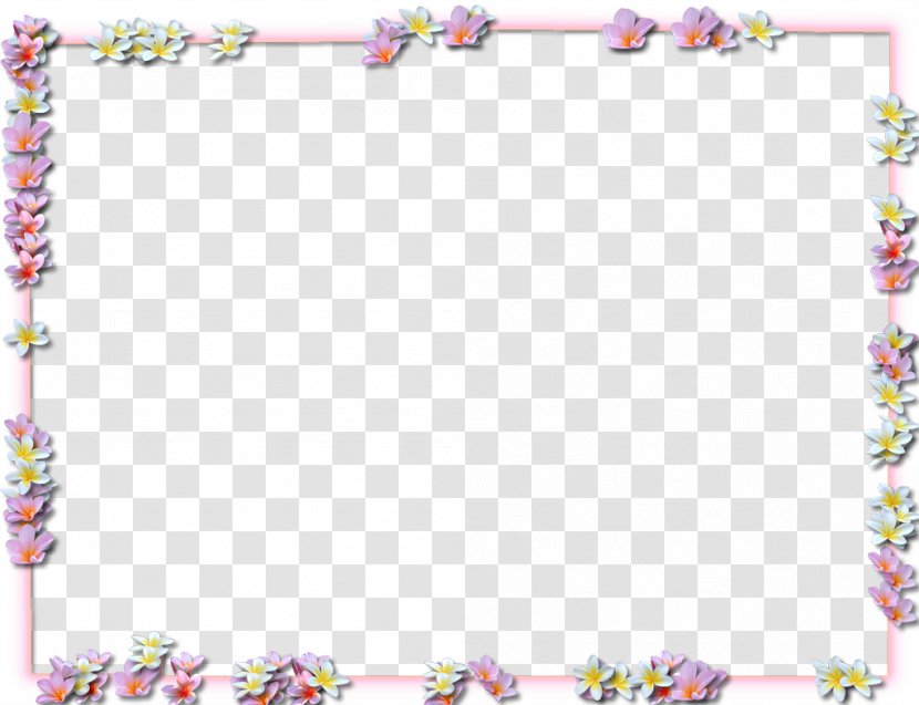 Picture Frame Fashion Ornament - Pattern - Flowers Borders Pic Transparent PNG
