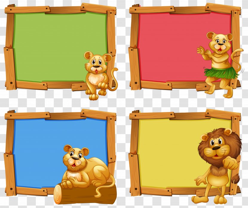 Picture Frame Royalty-free Illustration - Vector Cartoon Lion Transparent PNG