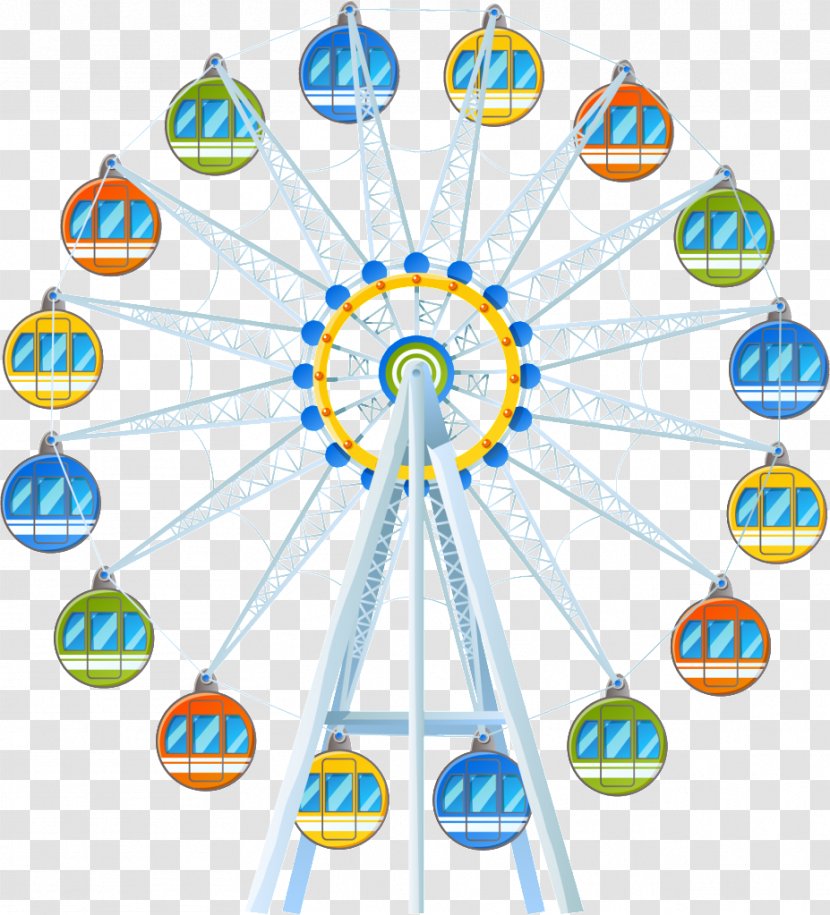Ferris Wheel Amusement Park Carousel Clip Art - Symmetry Transparent PNG
