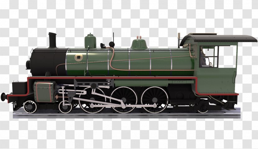 Train Rail Transport Steam Locomotive - Railroad Car - Green Transparent PNG