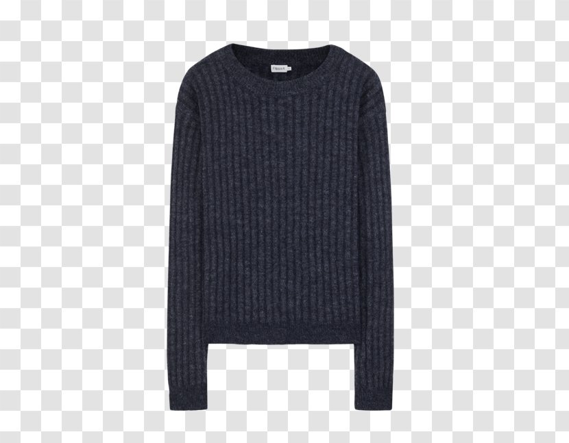 Sweater Long-sleeved T-shirt Knitting - Black Transparent PNG