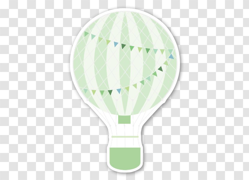 Hot Air Balloon - Green Transparent PNG
