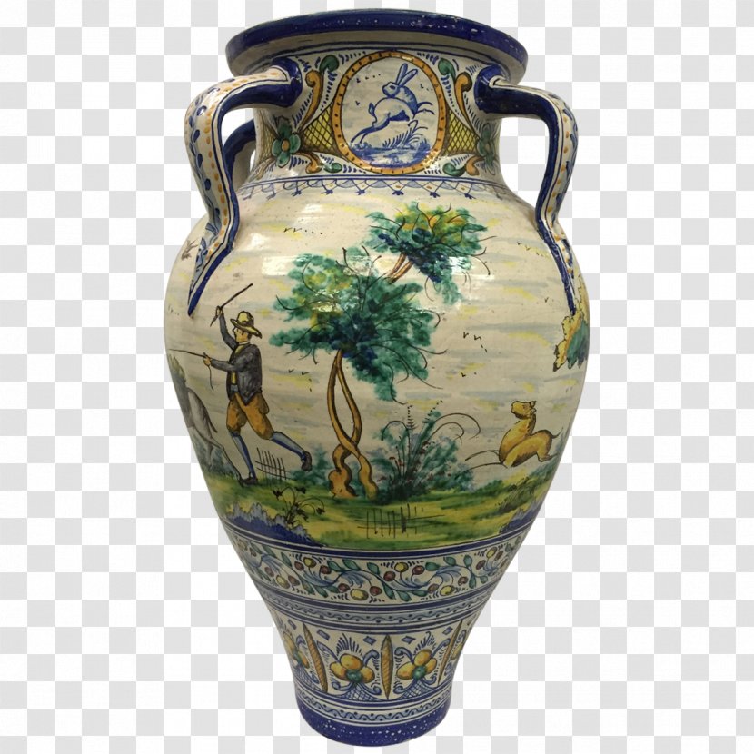 Vase Ceramic Pottery Jug Maiolica - Artifact - Jade Transparent PNG