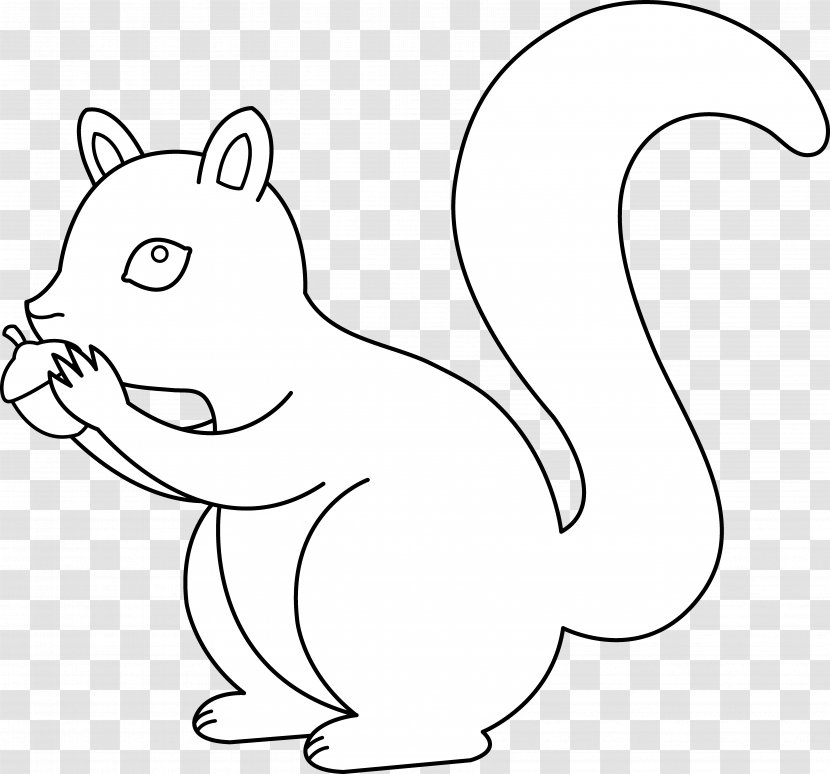 Black Squirrel Drawing Clip Art - Silhouette Transparent PNG