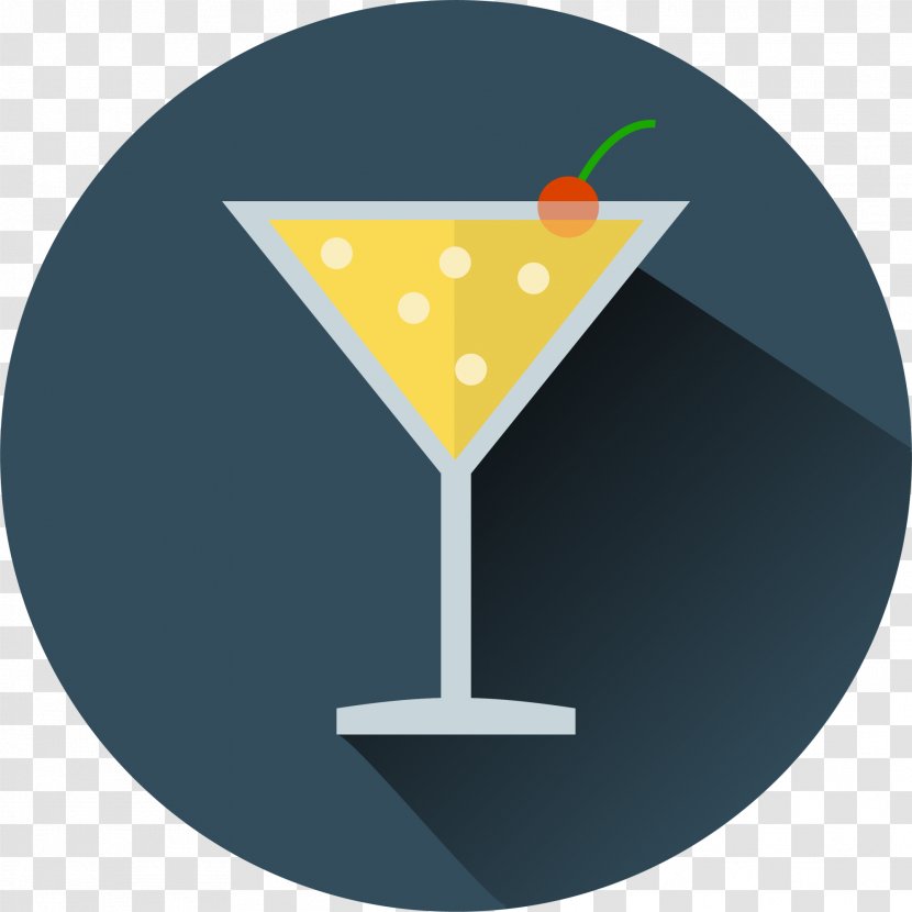 Cocktail Martini Wine Drink - Restaurant - Yellow Glass Circle Transparent PNG