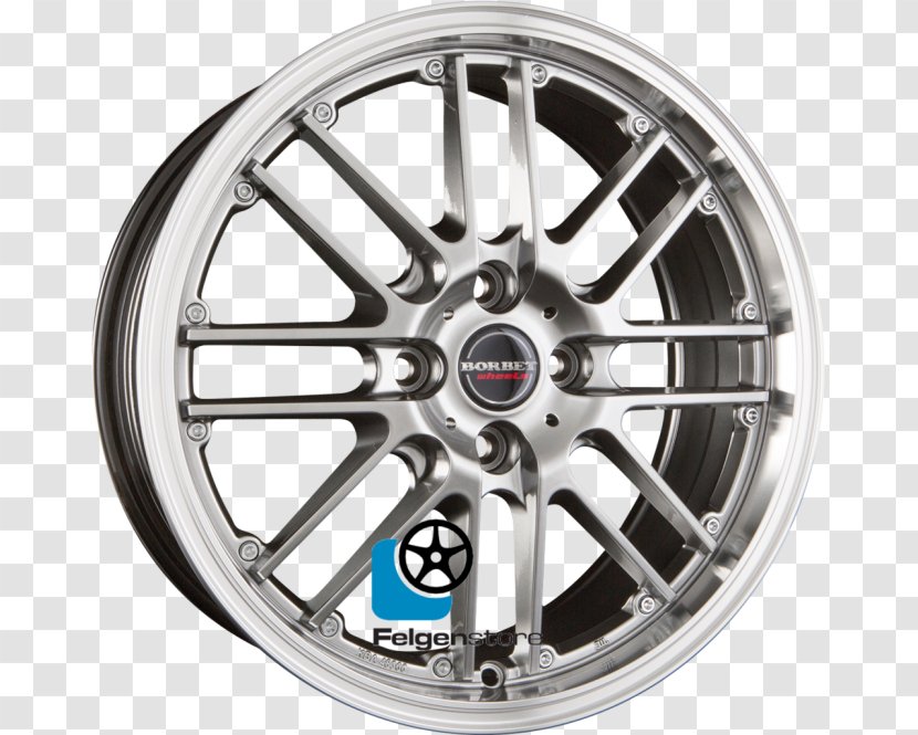 Alloy Wheel Rim Autofelge Car Gunmetal - Spoke Transparent PNG