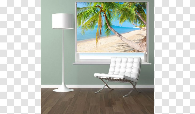 Window Blinds & Shades Wall Decal Clock - Photography - Tropical Beach Transparent PNG