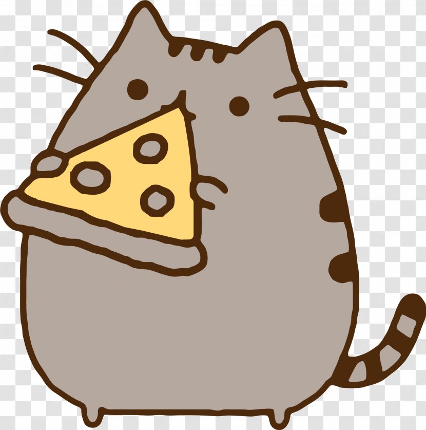 Pizza Pusheen Eating Cat - Cats Clipart Transparent PNG