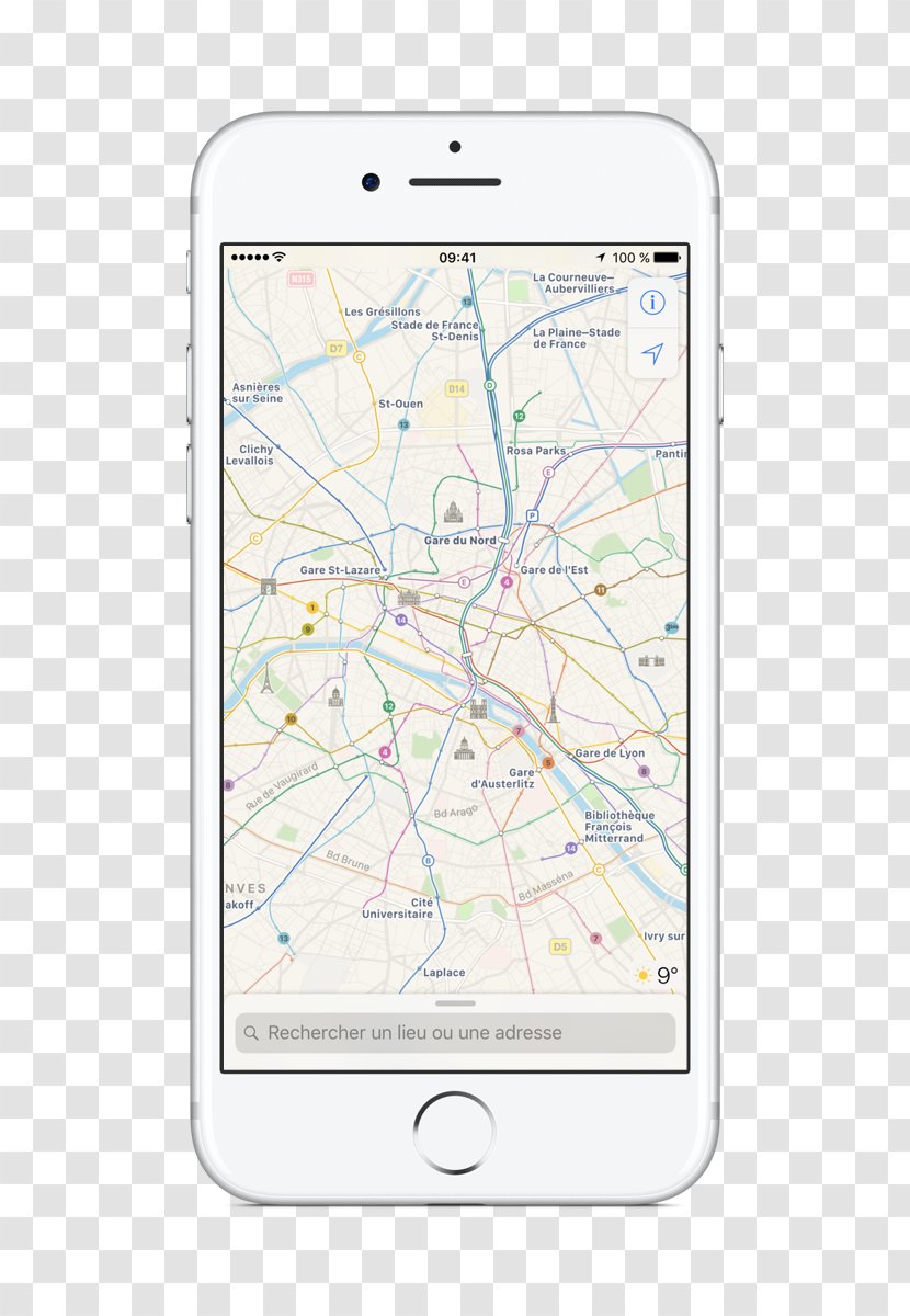 Precept IT Mobile Phones Apple Maps - Area - Paris Postcard Transparent PNG