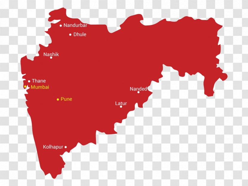 Maharashtra Blank Map Vector Transparent PNG