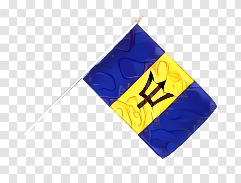 Flag Cartoon - Of Barbados - Electric Blue Transparent PNG