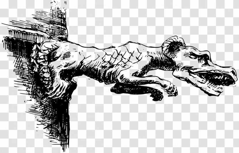 Gargoyle Drawing Clip Art - Carnivoran Transparent PNG