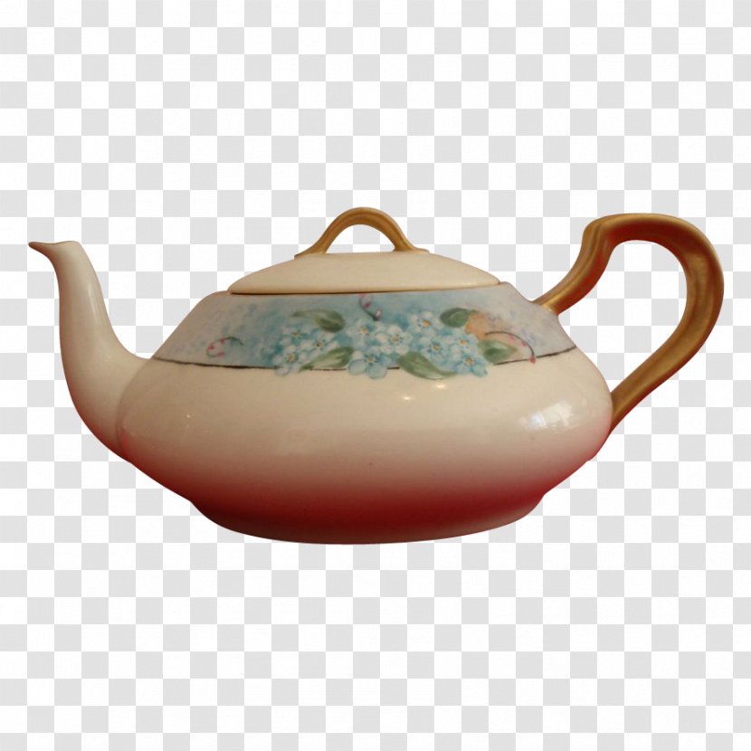 Limoges Teapot Haviland & Co. Kettle Ceramic - Hand Painted Transparent PNG