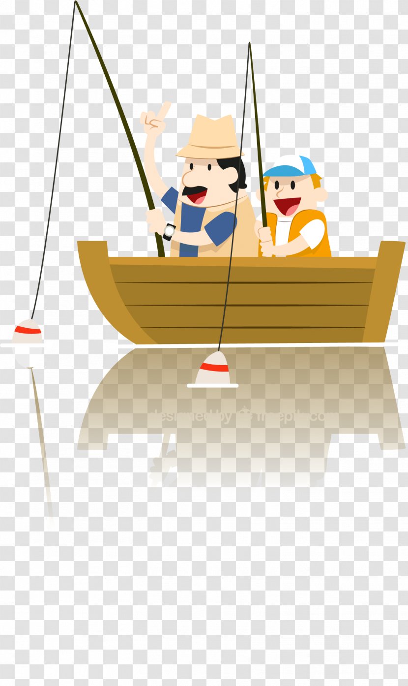 Angling Cartoon Clip Art - Fishing - Vector Man Transparent PNG